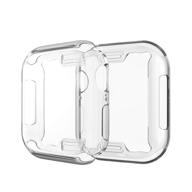 Vỏ trong suốt cho Apple Watch Series 6 3 2 1 38MM 42MM 360 Full Soft Clear TPU Screen Protector Case iWatch 4 5 44MM 40MM