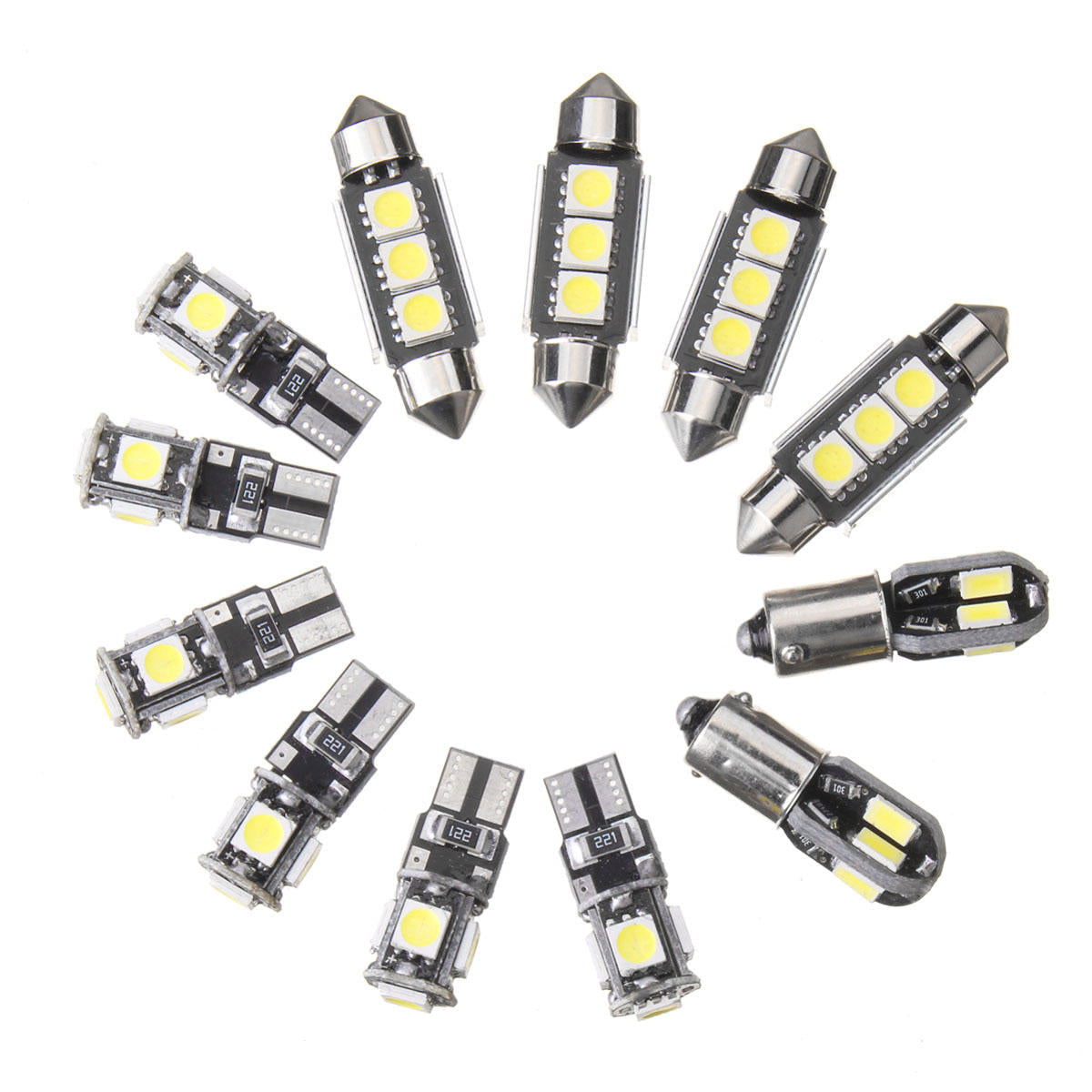 12V White Car Interior LED Lamp Replace