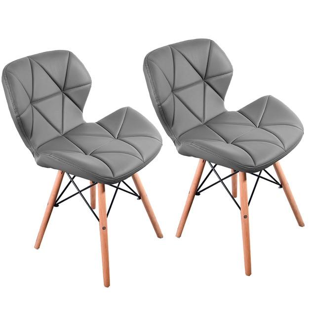 Minimalist set of 2 Dining Chairs Modern