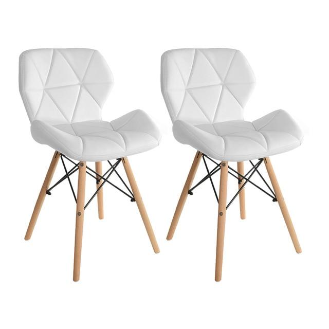 Minimalist set of 2 Dining Chairs Modern