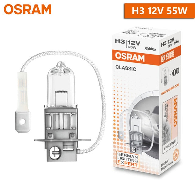 OSRAM Original H1 H4 H3 H7 Đèn tiêu chuẩn ánh sáng 12V Đèn pha 3200K Đèn pha tự động 55W 65W 100W Bóng đèn Halogen dành cho xe hơi Chất lượng OEM (1pc)