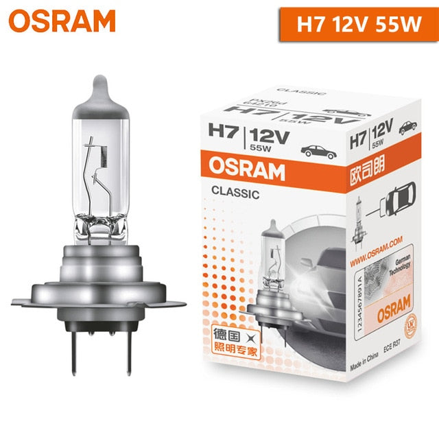 OSRAM Original H1 H4 H3 H7 Đèn tiêu chuẩn ánh sáng 12V Đèn pha 3200K Đèn pha tự động 55W 65W 100W Bóng đèn Halogen dành cho xe hơi Chất lượng OEM (1pc)