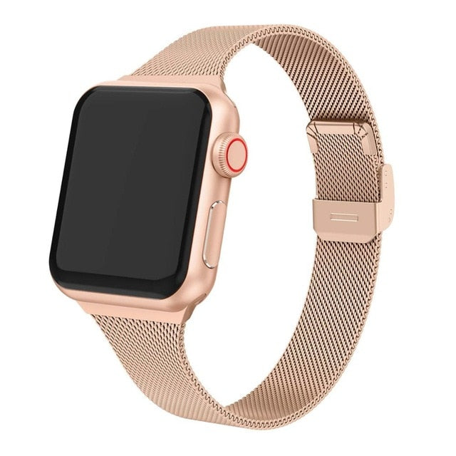 strap For Apple Watch band 44mm 40mm Stainless steel metal bracelet correa for Apple watch 6 5 4 3 SE for iWatch band 42mm 38mm