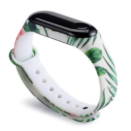 Strap For Xiaomi Mi Band 4 3 5 6 watch band Creative graffiti style Silicone bracelet replacement For XiaoMi band 4 5 Wristband