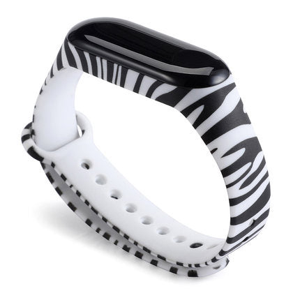 Strap For Xiaomi Mi Band 4 3 5 6 watch band Creative graffiti style Silicone bracelet replacement For XiaoMi band 4 5 Wristband