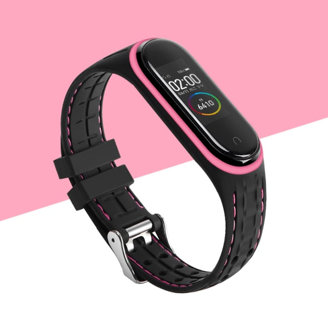 Silicone Smart watchband For Xiaomi Mi band 6 5 4 3 Sport belt For mi band 3/4/5 replacement bracelet for Amazfit band 5 strap