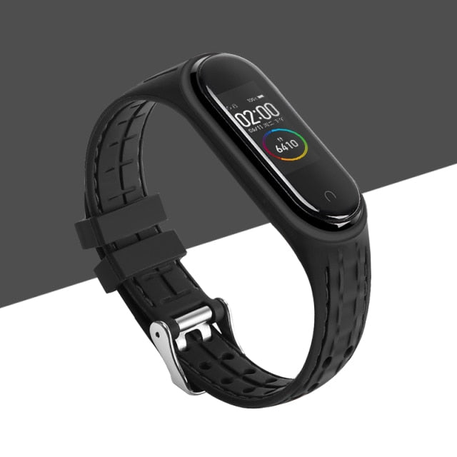 Silicone Smart watchband For Xiaomi Mi band 6 5 4 3 Sport belt For mi band 3/4/5 replacement bracelet for Amazfit band 5 strap